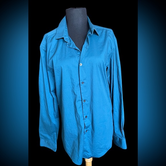 Alfani Other - Alfani Slim Fit Men’s stretch Collared Long sleeved Dress Shirt Medium 15  EUC